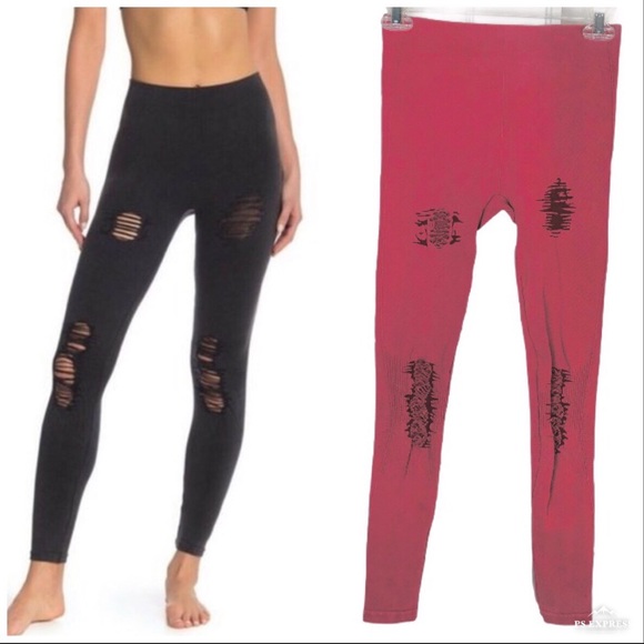 distressed yoga pants